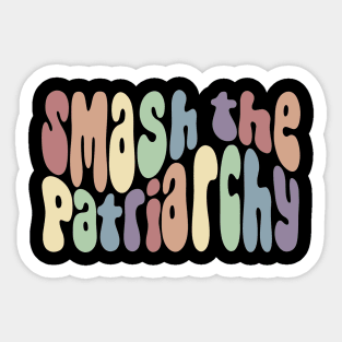 Smash The Patriarchy Rainbow Word Art Sticker